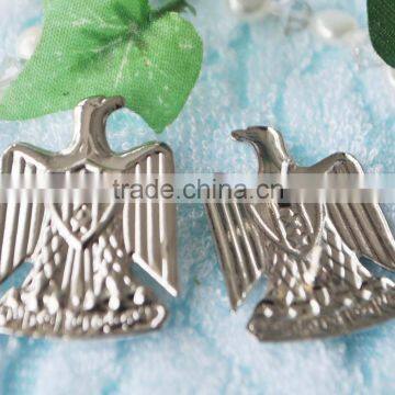 silver plating casting bird lapel pin for cap