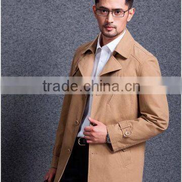 Manufacturers selling man paragraph dust coat grows in the spring and autumn period and the new lapel leisure fashion personali