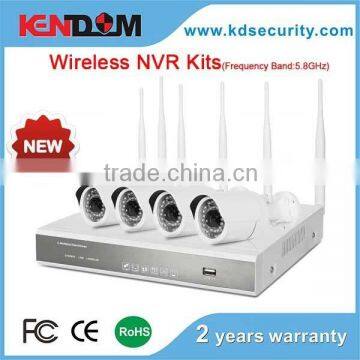 Wireless nvr kit Frequency Band: 5.8GHz Wireless camera and nvr 4ch wifi nvr kits cctv kit