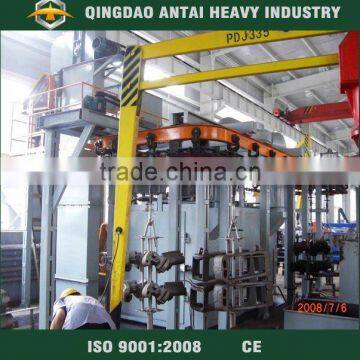 Hanger chain shot peening blasting machine