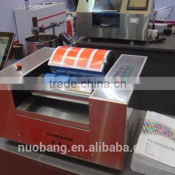 Testing for paper Offset Ink Matching NCB ink printability tester