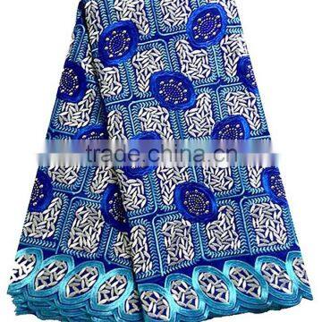 high quality 100% cotton african lace embroidery fabric factory in guangzhou