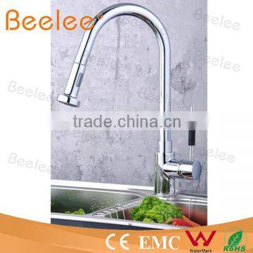 Pull out kitchen faucet with swivel spray