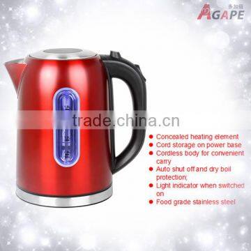 1800W 1.7L Electric Stainless Steel Water Kettle Luxury Food Grade Rapid Heating WithTransparent Water Level Gauge AEK-406R