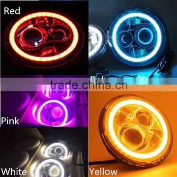 7 Inch Round 12v 24v 40W 3800 Lumens Hi/Lo Beam Cre-e LED Headlights With Halo Ring Angel Eyes DRL For Jee-p Wrangler JK TJ LJ photo-6