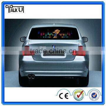 Flashing el/led pannel audio car equalizer sticker for car glass, customized led lighting car sticker painting el sticker