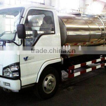 2axles stainless milk tank truck trailer