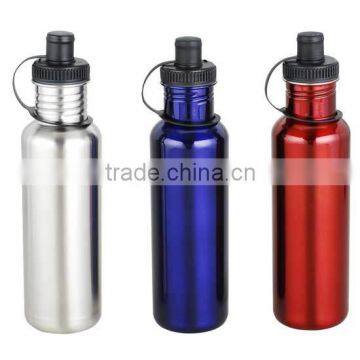 logo printing single wall stainless sports bottle