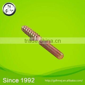 Abundant Sales experience hot sale iron furniture fitting zinc plated two heads screws with high quality (FF2311)