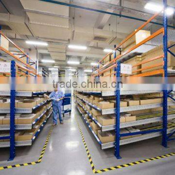 industrial carton flow rack, gravity racks with workbench