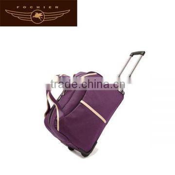 fashion polyester travel bag long luggage trolley bags