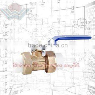 WD-2605 PPR Full Port Brass Ball Valve Double Union
