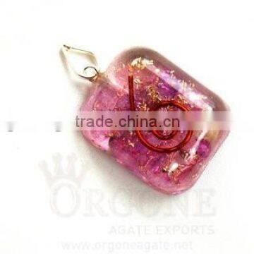 Violet Orgone Rounded Square Pendant : Wholesale Orgone