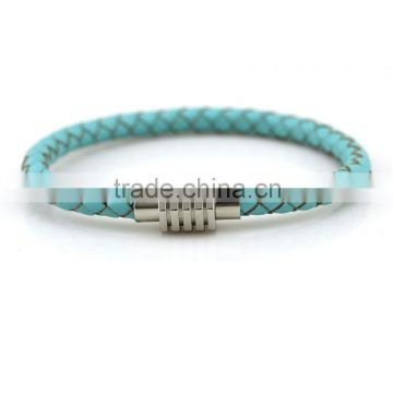 customizable diy magnetic leather bracelet Children's