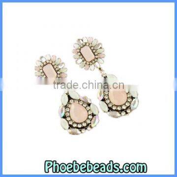 Wholesale High Quality Brand Resin Stud Crystal Drop Earrings CE-D003