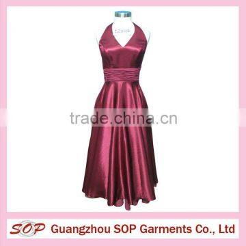 V neck design elegant red wine evening dress celebrity bandage dress xs wholesale