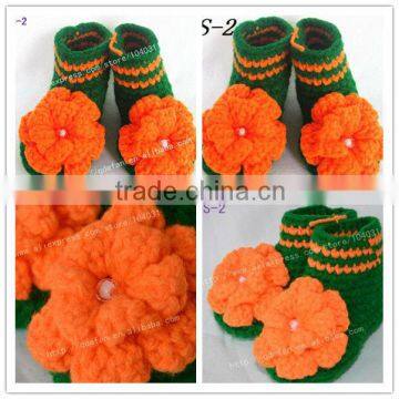 efan cotton handmade crochet animal shoes baby boot with flower pattern minions acrylic beanie