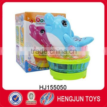 electric cartoon dolphin with sound and flash plastic sea animal toys