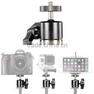 OEM Aluminum Alloy 360 Degree Rotating Swivel Mini Ball Head with 1/4"3/8"Thread Base Mount for Canon,Nikon,For Gopro Iphone