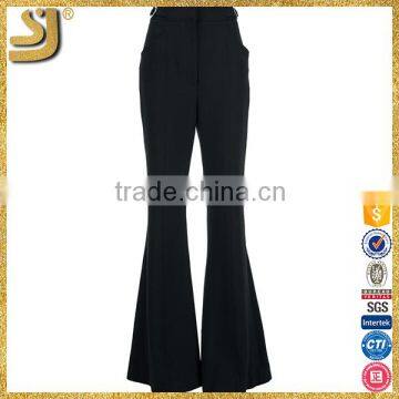 Latest Design high waist lace flared pants, young woman flared pants