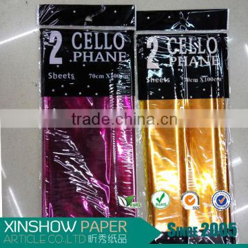 wrapping gift flower material bopp plain plastic film