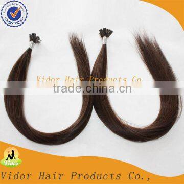 OEM ODM 100% Human Hair 0.8g Strand Flat Tip European Virgin Remy Hair Extensions