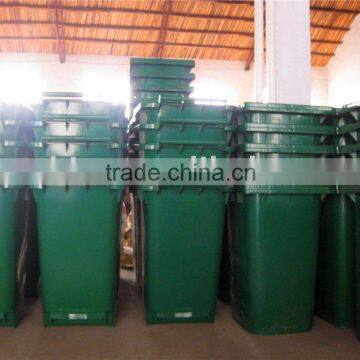 Out door 240literrubbish container with wheels.with pedal