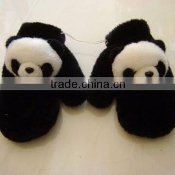 CUTE MINI BABY SOFT PLUSH GLOVE WITH PANDA HEAD FOR WINTER