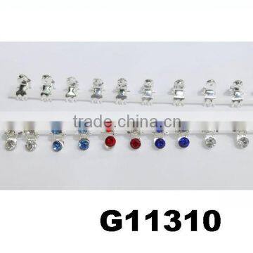 kids girls crystal small metal hair clips baby hair accessories wholesale