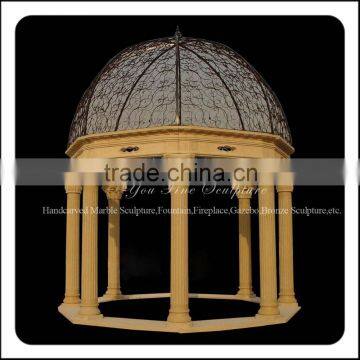 Classical Garden Beige Outdoor Marble Gazebo