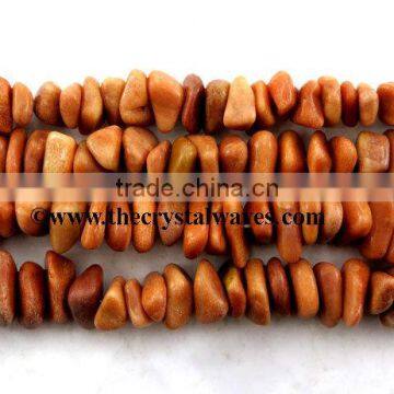 Carrot Jasper Large Chips Graduated Strands