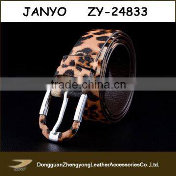 Womens Fashion Leopard Belt Men Genuine Leather Pin Buckle Belts