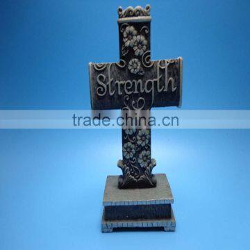 OEM Cross sculpture crafts made of resin material