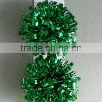 HOT SALE! 3.5" Shiny Green PVC Fountain Bow, Self Adhesive Ribbon Bow