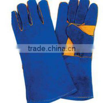 SPC-F002A High quality cheap blue leather welding gloves