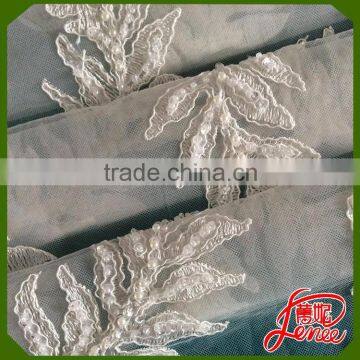 Leaf Style Mesh Embroidery Fabric With High quality China Supplier