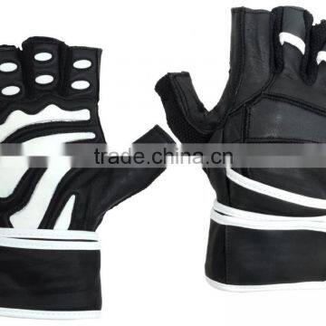 CLE Mens Bodybuilding Gloves Leather Grip Gym Workout Crossfit Bodybuilding
