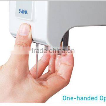 Lavatory hand soap dispenser, manual liquid soap distributor, soap allocator