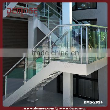 tempered glass indoor staircase designs / open riser staircases