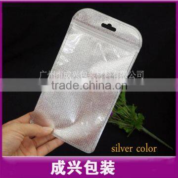 Hanging Packaging Bag/nylon Zipper Pouch/golden Silver Color Packing Sleeve for Mobile Phone Cover photo-4