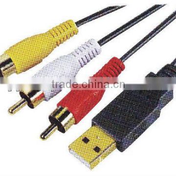 male usb to male rca cable