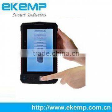 7 inch Rugged capacitive touch screen Handheld Biometic POS Terminal with Fingerprint Module