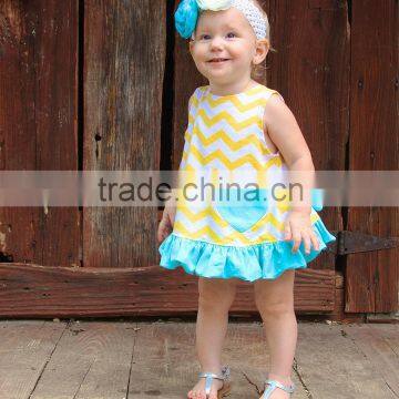 Yellow stripe fold diaper pants blue lace dress suit girl dress baby clothes clothing baby dress kid clothes