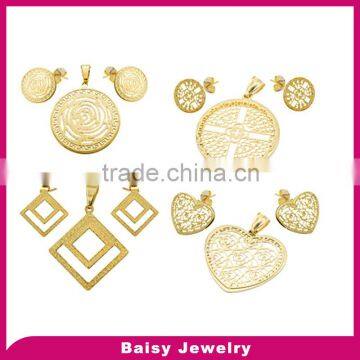 Cheap price factory direct supplier fashion New Arrival women stainless steel jewelry set