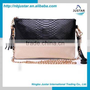 Wholesale 2016 Fashionable Stintching Color PU Leather Lady Shoulder Bag/Clutch Bag                        
                                                Quality Choice