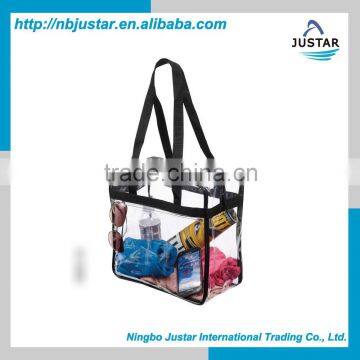 Newest Custom Clear PVC Bag Wholesaler Stand up Cosmetic PVC BAG Cheap Bikini Packaging Swimwear PVC Bag