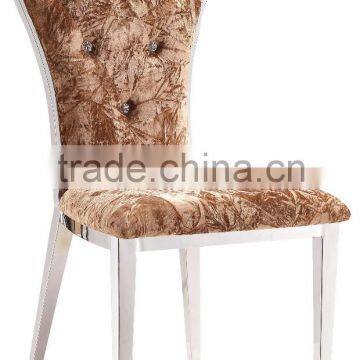 Classic Modern Dining Chair Crystal Diamond Stainless Steel Dining Chairs Fabric Dining Chair