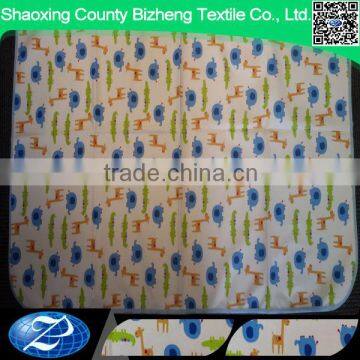 cotton flannel with nylon waterproof fabric for baby rubber diaper changing mat