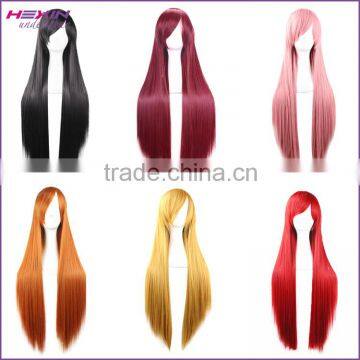 Cheap Japanese Cosplay Human Hair Wigs 36 Inch Long Lace Wig