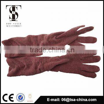 2014 hot design acrylic lady long gloves